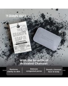 Grandpa Charcoal Bar Soap 4.25 Oz Detoxify Vegan Paraben Free
