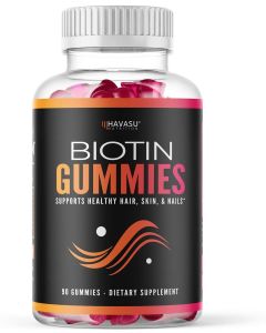 Havasu Biotin 90 Gummies Hair Skin Nail Strength Support Supplement - supplemynts.com