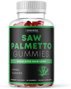 Havasu Saw Palmetto 60 Raspberry Herbal Gummies Regulates Hair Loss - supplemynts.com