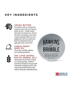 Hawkins Brimble Beard Balm 50g Natural Ingredients Elemi Ginseng - supplemynts.com