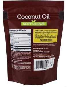 Healthy Delights Coconut Oil 30 Soft Chews Healthy Metabolism