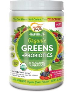 Healthy Delights Organic Greens Probiotics Powder 30 Servings Vegan