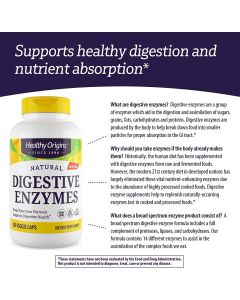Healthy Origins Digestive Enzymes Veggie Caps Broad Spectrum Formula
