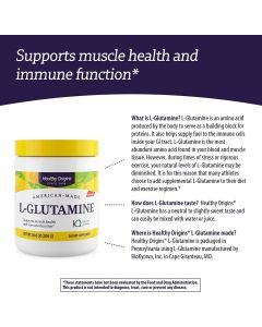 Healthy Origins L Glutamine Powder 300g Muscle Immune Support - supplemynts.com