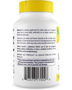 Healthy Origins L Theanine 100mg 90 Veggie Caps Brain Support - supplemynts.com