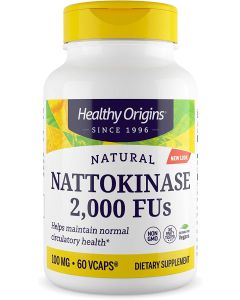 Healthy Origins Nattokinase 2000 FUs Veggie Caps Circulatory Support