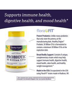 Healthy Origins Probiotic 30 Billion CFUs Veggie Caps Immune Support - supplemynts.com
