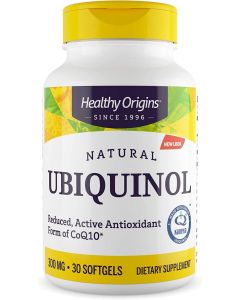 Healthy Origins Ubiquinol 300 mg Gluten Free Softgels Energy Support