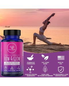 Herb Krave Flow And Glow Female Hormone Balancing 60 Veggie Caps - supplemynts.com