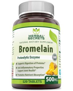 Herbal Secrets Bromelain 500 Mg 120 Tablets Proteolytic Enzyme - supplemynts.com
