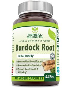 Herbal Secrets Burdock Root 425 Mg 120 VCaps Healthy Circulation - supplemynts.com