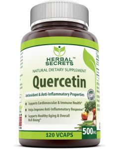 Herbal Secrets Quercetin 500 Mg 120 VCaps Antioxidant Immune Health - supplemynts.com
