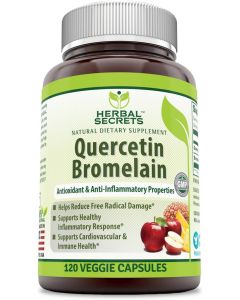 Herbal Secrets Quercetin Bromelain 120 Veggie Capsules Immune Health - supplemynts.com