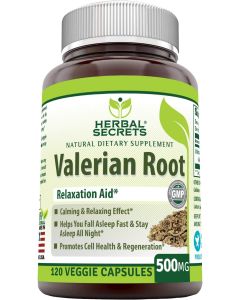 Herbal Secrets Valerian Root 500 Mg 120 Capsules Relaxation Aid - supplemynts.com