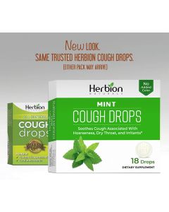 Herbion Naturals Cough Drops Mint Flavor 18 Count Soothes Sore Throat - supplemynts.com