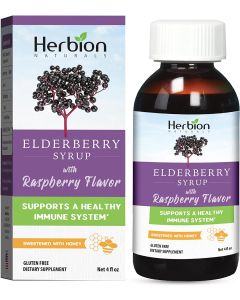Herbion Naturals Elderberry Syrup 4 Oz Raspberry Flavor Immune Support - supplemynts.com