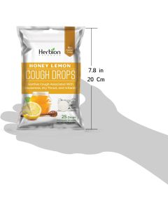 Herbion Naturals Honey Lemon Flavored Cough Drops 25 Count Sugar Free - supplemynts.com