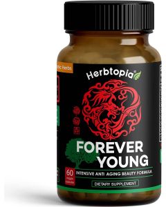 Herbtopia Forever Young Anti Aging Beauty Supplement 60 Veggie Caps - supplemynts.com