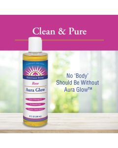Heritage Store Aura Glow Rose Body Oil 8oz All Skin Types Cruelty Free - supplemynts.com