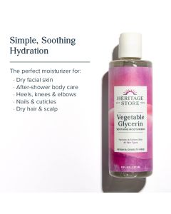 Heritage Store Vegetable Glycerin Soothing Moisturizer 8 Oz Vegan