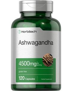 Horbaach Ashwagandha 4500mg Gluten Free 120 Capsules