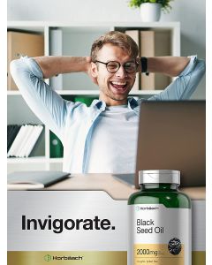 Horbaach Black Seed Oil 2000mg Gluten Free Cold Pressed 120 Softgels