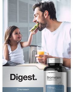 Horbaach Bromelain Pineapple Enzyme 1700 mg 120 Caps Gluten Free