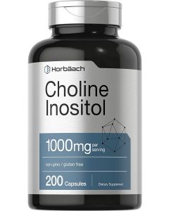 Horbaach Choline Inositol 1000mg Cognitive Health Support 200 Caps