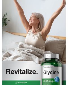 Horbaach Glycine 3000 mg Gluten Free Non GMO 100 Capsules