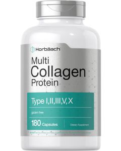 Horbaach Multi Collagen Protein 2000mg Gluten Free 180 Caps - supplemynts.com