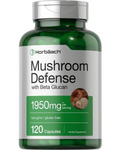 Horbaach Mushroom Complex Beta Glucan 1950mg Gluten Free 120 Caps