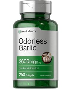 Horbaach Odorless Garlic 3600mg 250 Softgels