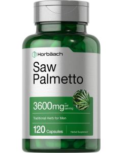 Horbaach Saw Palmetto Extract 3600mg 120 Gluten Free Capsules - supplemynts.com