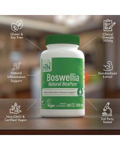 HTN Boswellia 300mg 60 Vege Caps Natural BosPure Inflammatory Support