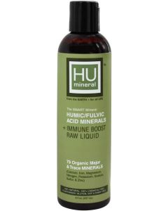 HU Humic Fulvic Acid Minerals Immune Boost Raw Liquid 8 Oz Plant Based - supplemynts.com