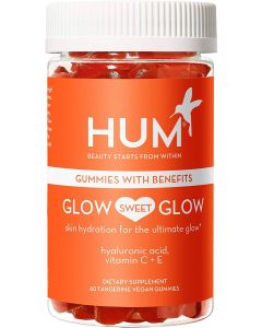 Hum Glow Sweet Glow Skin 60 Vegan Gummies Hyaluronic Acid Vitamins C - supplemynts.com