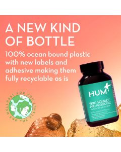 Hum Skin Squad Pre Probiotic Gut Health Supplement 60 Vegan Caps