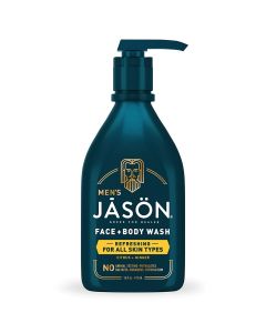 Jason Men Refreshing 2 In 1 Face Body Wash All Skin Types 16 Oz Vegan - supplemynts.com