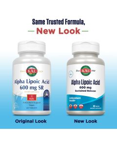 KAL Alpha Lipoic Acid Sustained Release 60 Tablets 600mg Antioxidant