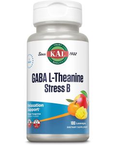 KAL GABA L Theanine Stress B 100 Lozenges Relaxation Support - supplemynts.com