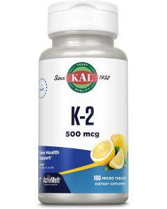 KAL K 2 500 mcg ActivMelt 100 Instant Dissolve Tablets Bone Support