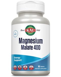 KAL Magnesium Malate 400 Tablets 90 Count Energy Support Supplement - supplemynts.com