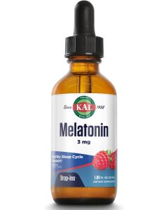 KAL Melatonin 3mg DropIns Raspberry Flavor Healthy Sleep Support