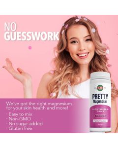 KAL Pretty Magnesium Citrate Powdered Drink Mix Pomegranate 10.7 Oz - supplemynts.com