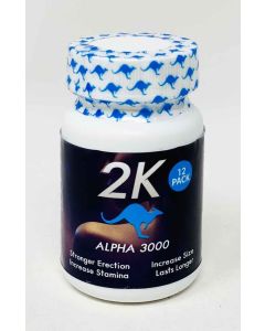 Kangaroo 2K Blue Alpha 3000 Male Enhancement 12 Pills Bottle - supplemynts.com