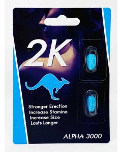Kangaroo 2k Blue Alpha 3000 Male Enhancement 2 Pills Pack - supplemynts.com