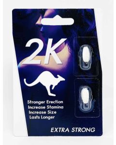 Kangaroo 2k White Extra Strong Man Enhancement 2 Pills Pack - supplemynts.com