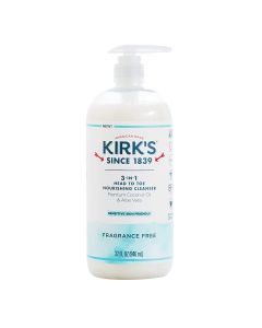 Kirk's Fragrance Free 3 In 1 Head To Toe Nourishing Cleanser 32 Oz