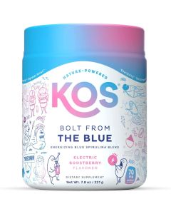 KOS Bolt From The Blue Spirulina Blend Energy Boost Powder 7.8 Oz - supplemynts.com