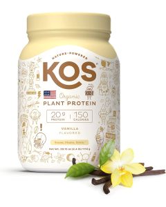 KOS Organic Plant Protein Powder Vanilla Flavored 39.15 Oz Vegan - supplemynts.com